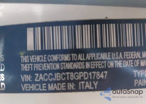 2016 Jeep Renegade Trailhawk z USA, uszkodzony, nr VIN ZACCJBCT8GPD17847